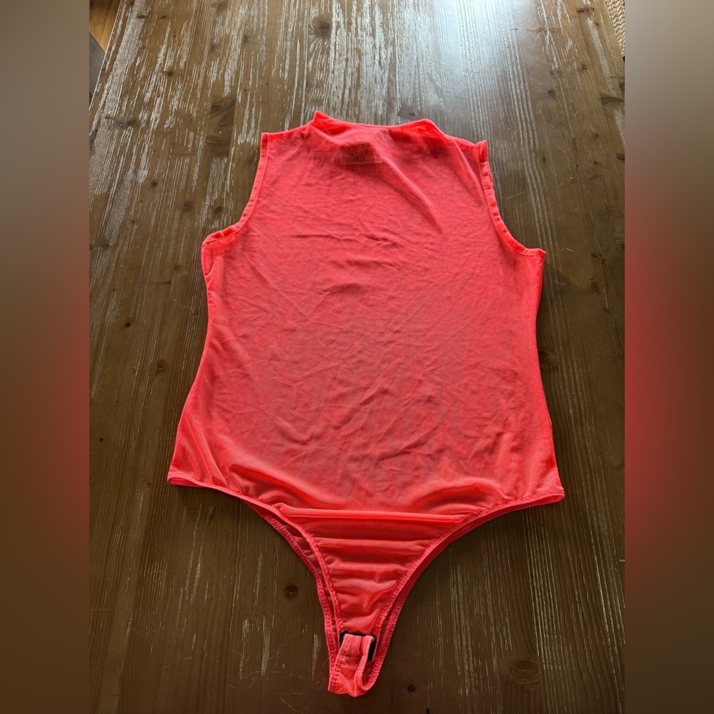 Coral Sleeveless Women's Bodysuit